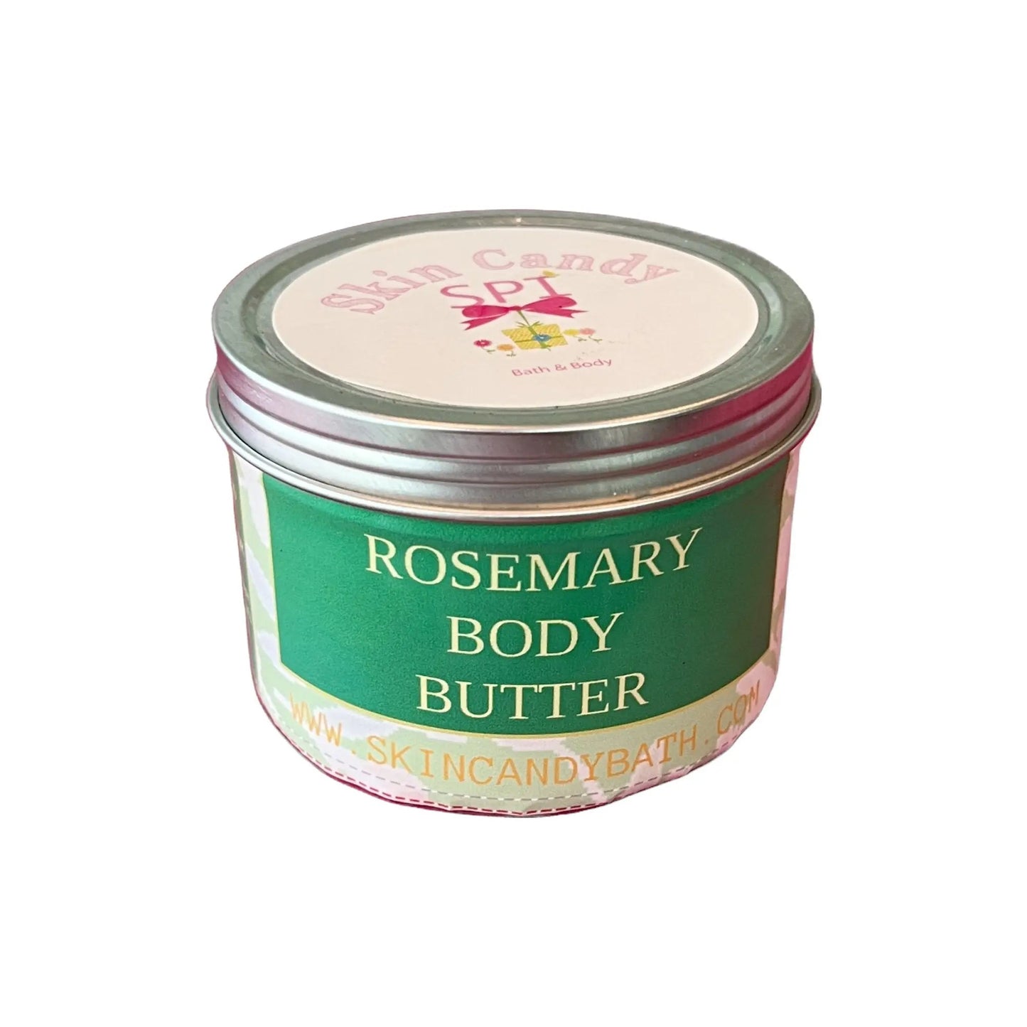 4 oz. All Natural Hydrating Rosemary Moisturizing Body Butter (Vegan) - Skin Candy Bath & Body
